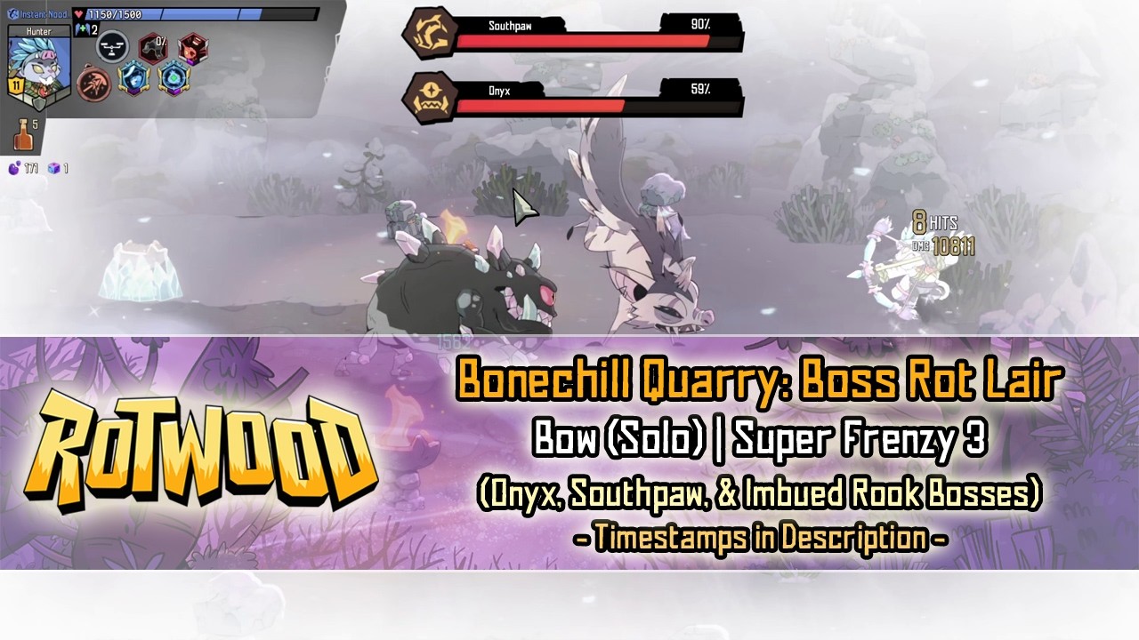 Rotwood - Bonechill Quarry: Boss Rot Lair [Bow SF3] Solo Run (Onyx ...