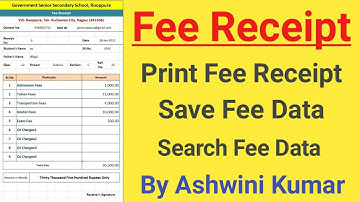 Print Fee Receipt Auto Program