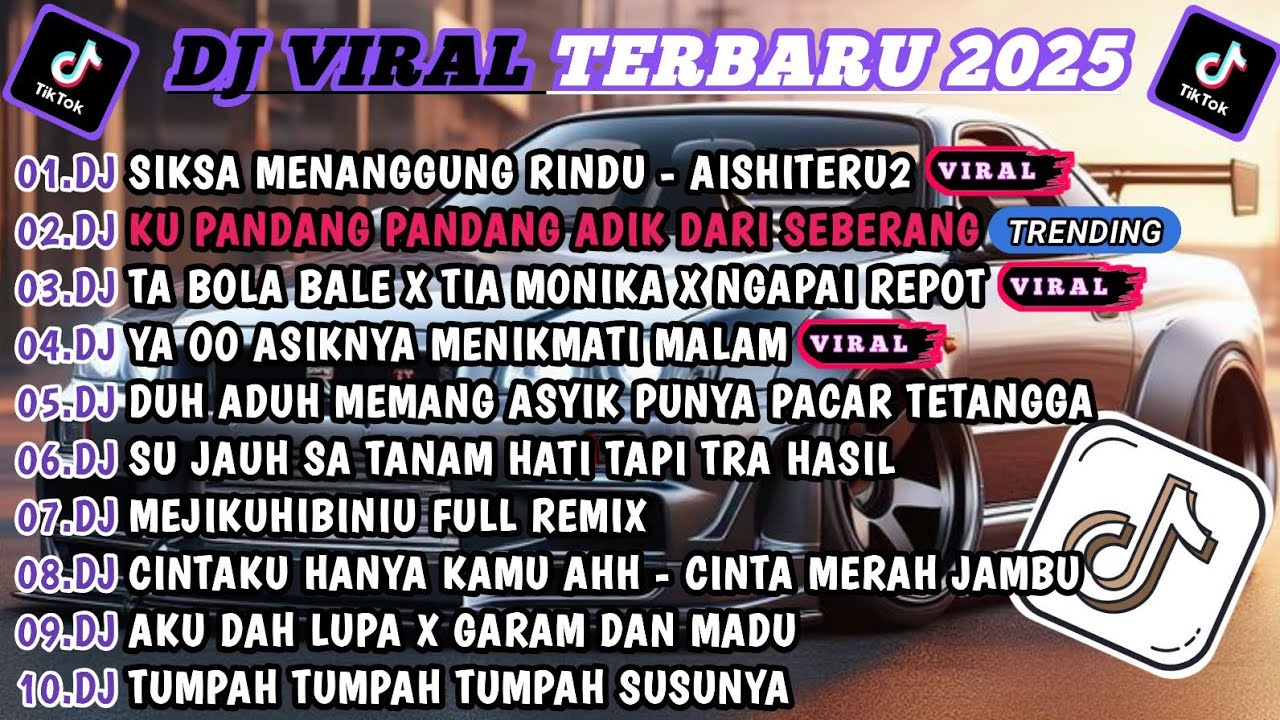DJ TIKTOK TERBARU 2025-🎵DJ SIKSA MENANGGUNG RINDU - AISHITERU 2🎵DJ CINTA DARI SEBERANG FULL ALBUM