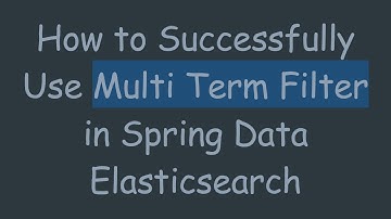 How to Successfully Use Multi Term Filter in Spring Data Elasticsearch