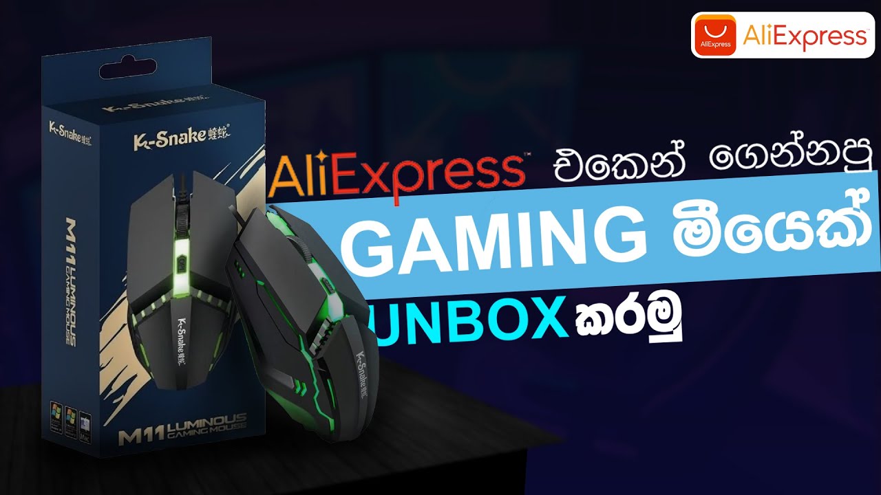 K snake M11 luminous gaming mouse | Low budget gaming mouse unboxing and review Sinhala | Tech Caps