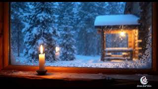 Snowfall by a Candlelit Window ❄️ | 1 Hour Cozy Winter Ambience for Sleep & Relaxation Quiet Winter Window вќ пёЏ Cozy Ambient Music For Deep Focus Study Reading 1 Hour