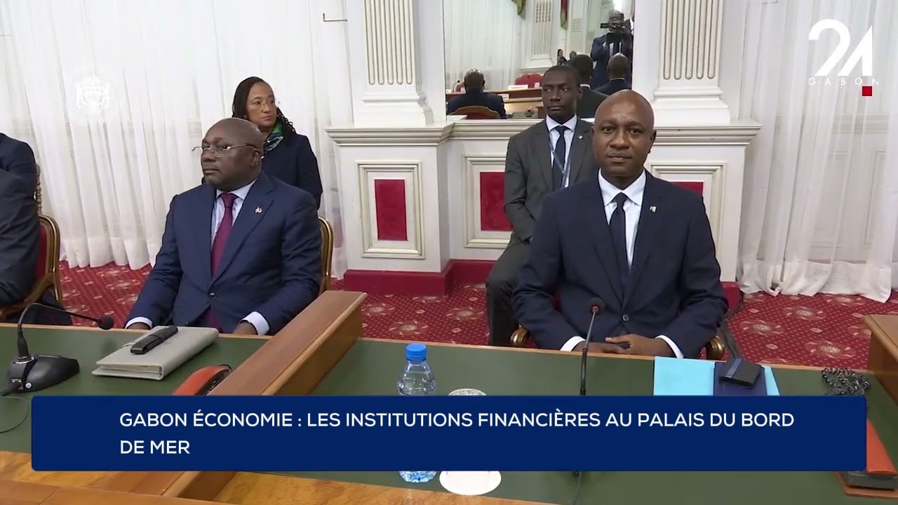 GABON ÉCONOMIE : LES INSTITUTIONS FINANCIÈRES AU PALAIS DU BORD DE MER.