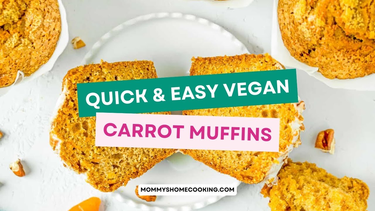 Easy Vegan Carrot Cake Muffins (No Eggs & No Dairy)