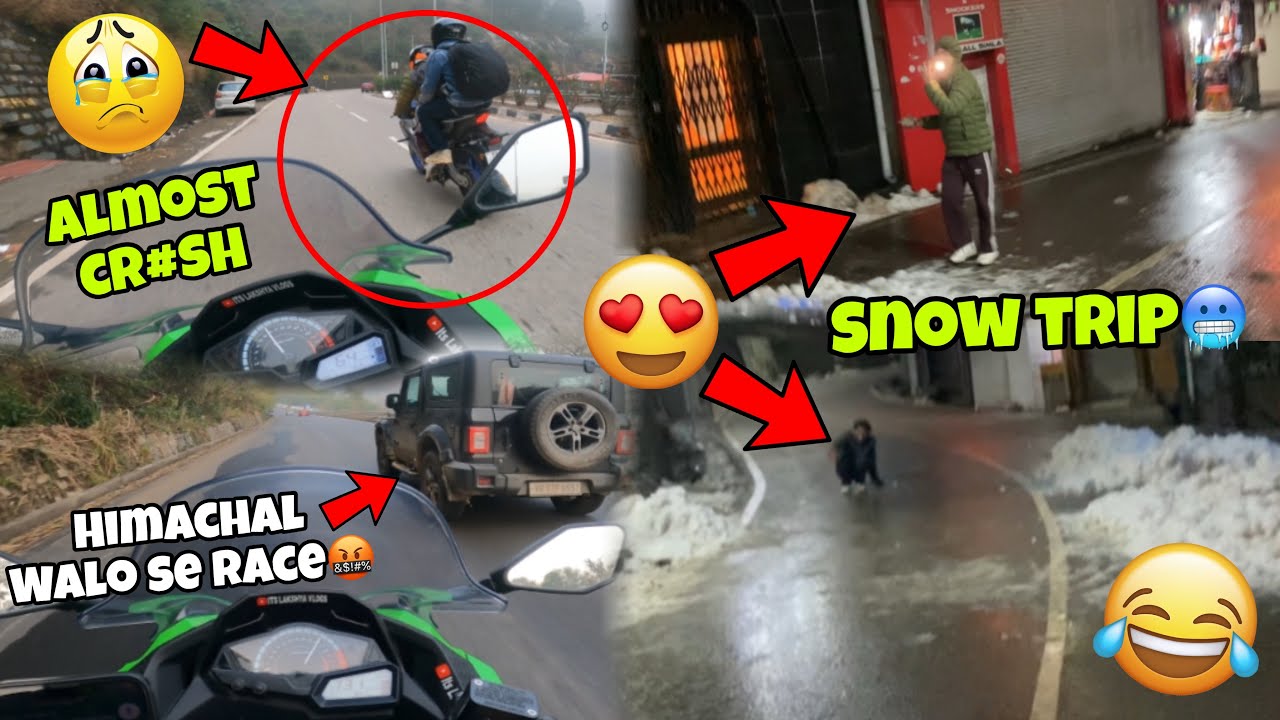 Thar Wants To Race in Shimla🥵 R15 Bach Gyi😱 Snow Trip Start Hogya🥶😍