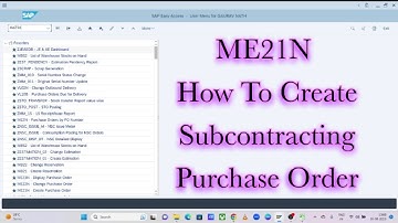 ME21N I HOW TO CREATE SUBCONTRACTING PURCHASE ORDER IN SAP#sap #education @gauravnathofficial
