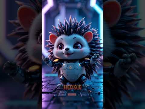 Hedgie 1, His First Steps in the Digital World 🦔✨ #hedgie #aicharacters #youtubeshorts