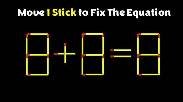 Move only 1 stick to make the equation correct | Matchstick Puzzle 8+8=8 #simplylogical #braintest