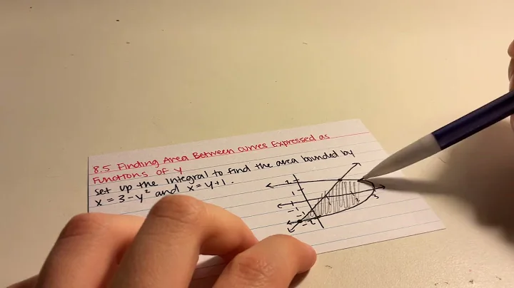 8.5 Finding Area between Curves Expressed as Functions of Y