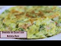 OMELETE DE FRIGIDEIRA RECHEADA COM BATATA DOCE E COUVE.RECEITA RÁPIDA E FÁCIL.