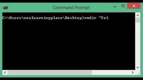 How to delete folder using windows command prompt