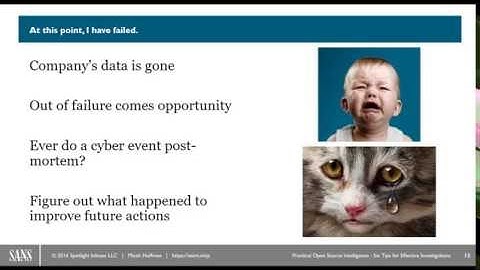 SANS Webcast: Practical OSINT - Six Tips for Starting an Effective Investigation