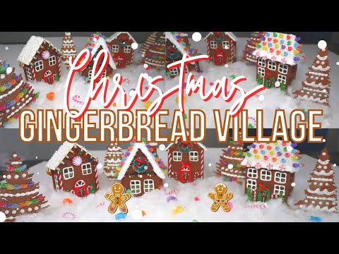 Christmas 2021 🎄Gingerbread Village DIY | Mini Gingerbread Candyland Houses & Trees | Chez Tiffanie