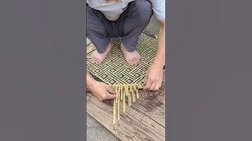 Bamboo weaving. Bamboo handicraft art by the artisan
