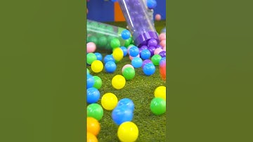 Ahhh Blippi Clean up ALL the Balls🔴🔵🟠!! Meekah Can Help TOO! #shorts #cleanup