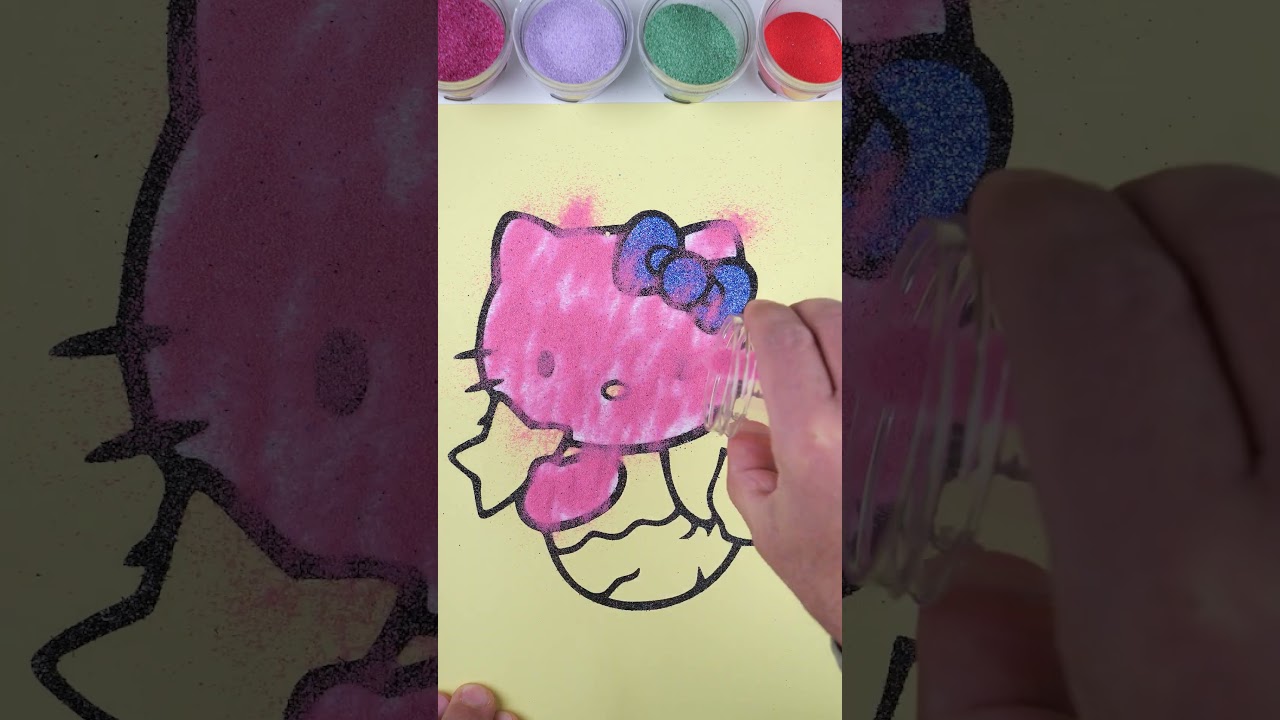 sand pictures/ creative diy sand painting hello kitty-/colors/sand art/