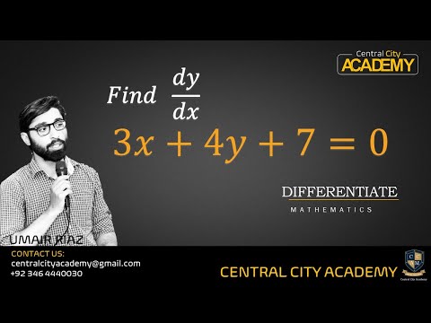 Video 𝐹𝑖𝑛𝑑   𝑑𝑦/𝑑𝑥  3𝑥+4𝑦+7=0 - youtube