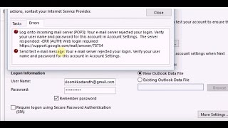 setup a Gmail account in Outlook 2013 configure App-Specific Password