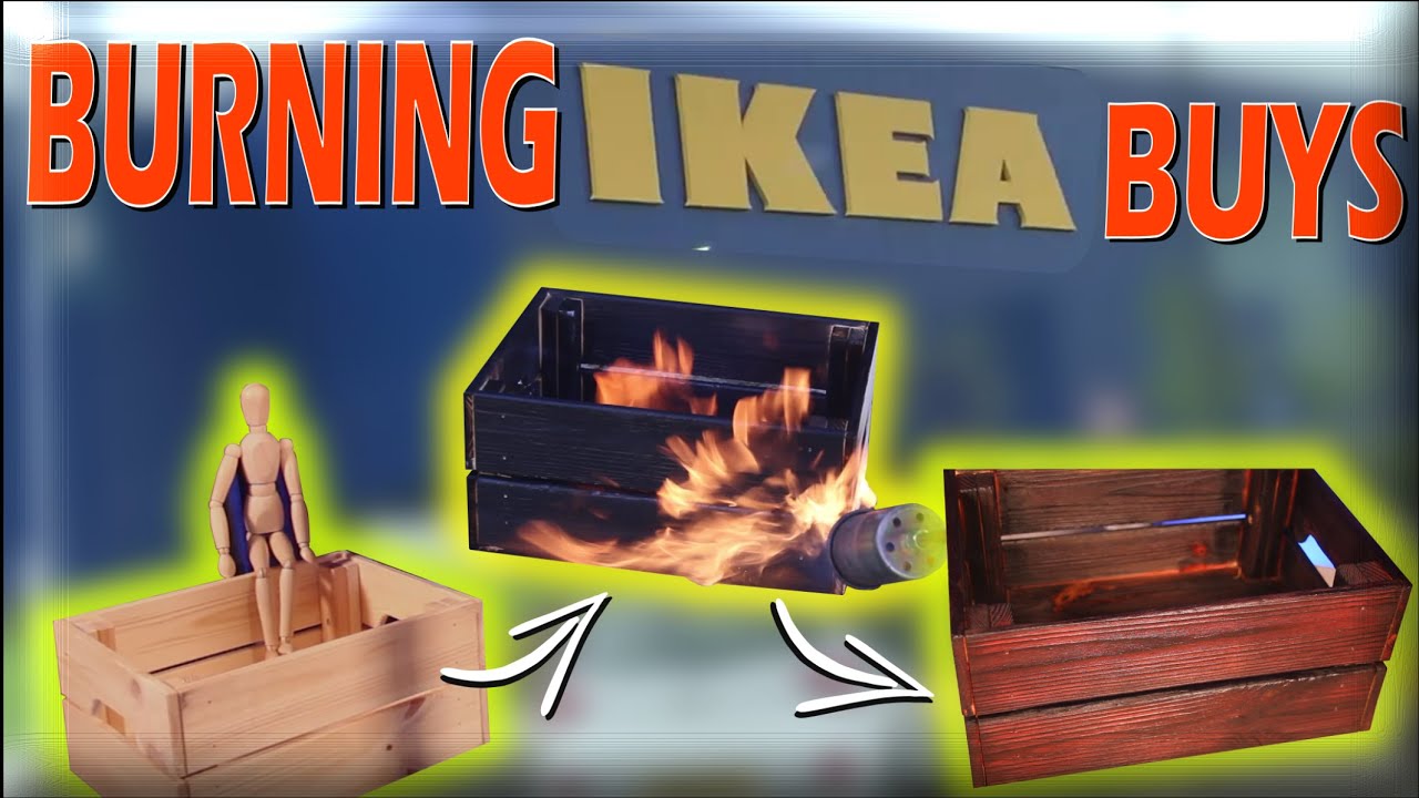 Burning and Staining 'Bland' Ikea Buys (Ikea Hack/Upgrade) YouTube