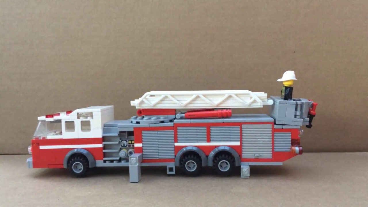 Custom Lego midmount ladder truck ( truck 4) YouTube