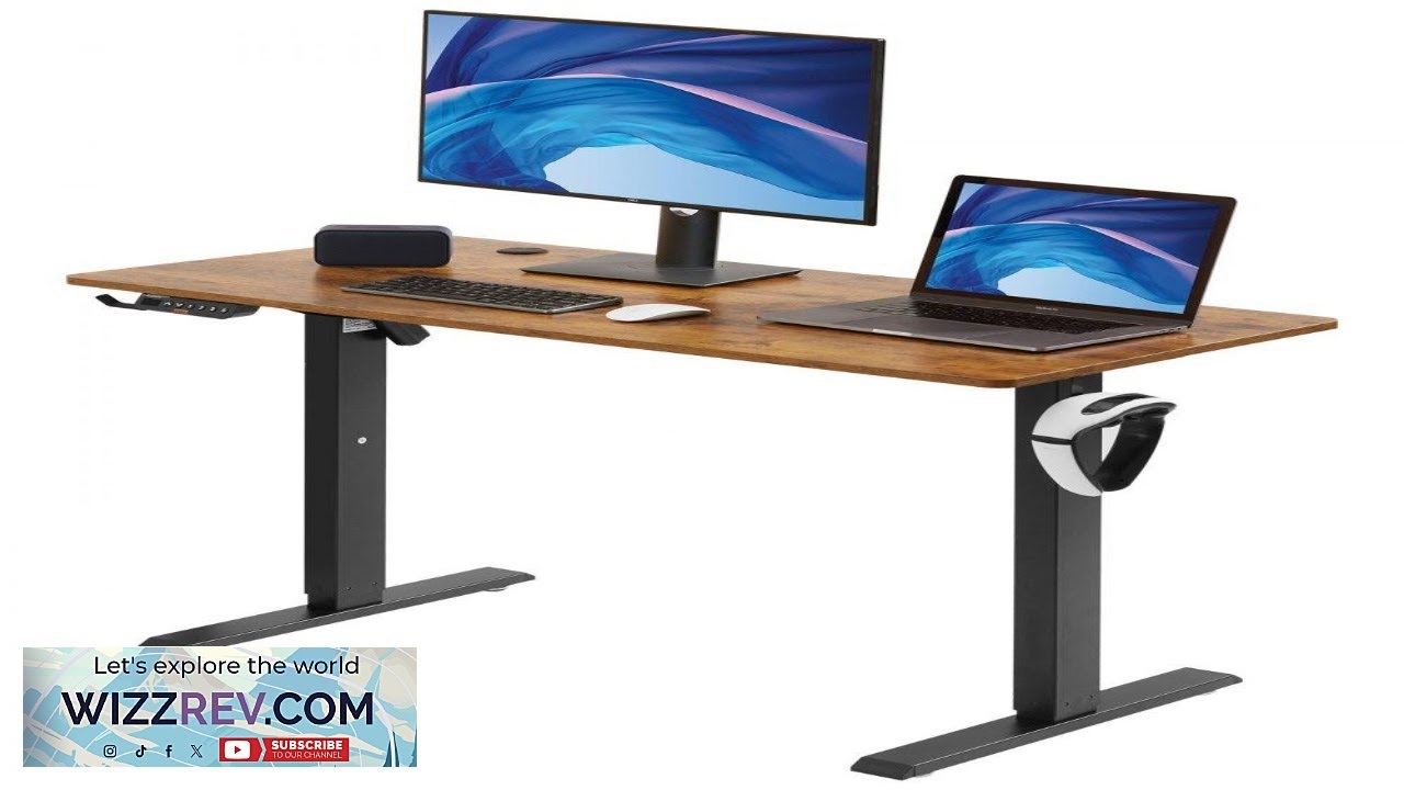 VEVOR Height Adjustable Desk 55.1 x 23.6 in 3 Key Modes Electric Standing