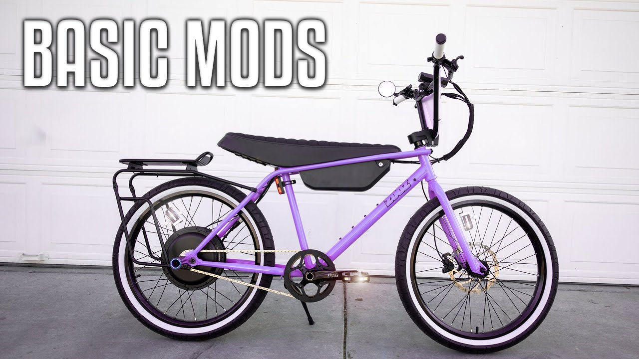 ZOOZ EBIKE BASIC MODS Tires, Lights, Racks, Pedals, Pegs YouTube
