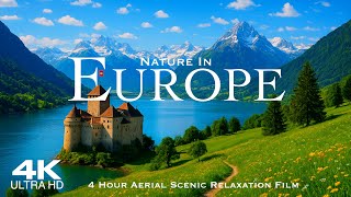 [4K] EUROPE NATURE 🌳 4 HOUR DRONE FILM - Ambient Aerial Scenic Relaxation Film