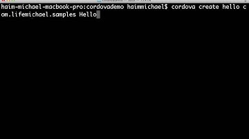 Creating New Cordova Project