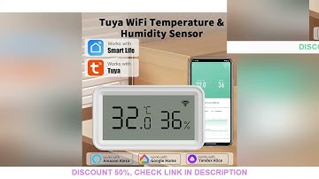Tuya WiFi Smart Sensor Temperature Humidity Monitor for Smart Home Works with Smart Life Google Assi