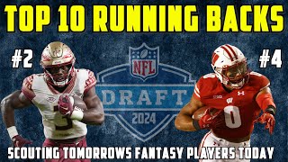 Top 10 RUNNING BACKS In The 2024 Draft | Dynasty Fantasy Football