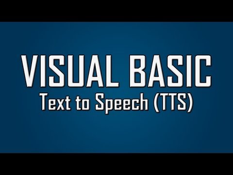 Learn Visual Basic - #23 - Text To Speech (TTS)