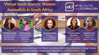 Webinar book launch - Women Journalists in South Africa