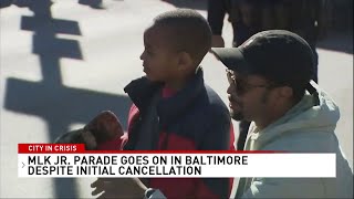 Baltimore's MLK Day parade marches on despite initial cancellation