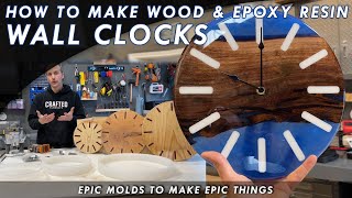 DIY Wood & Resin Clocks Using Clock Router Templates & Silicone Molds