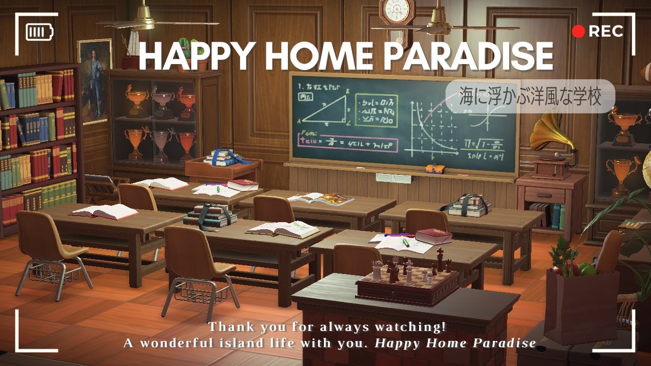 あつ森 海に浮かぶ優雅でオシャレな洋風の学校 Animal Crossing New Horizons Happy Home Paradise ハッピーホームパラダイス No 6 Youtube