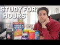How to study for LONG HOURS without getting bored (how to stay productive)