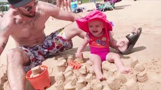 Funniest Baby Playing on the Beach - Baby Outdoor Moments Video