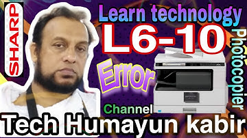 How to fix error code L6-10 in sharp AR- 5731 420 450 310 280 235 208 205 #sharp #subscribe