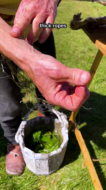 This is how people from the Stone Age made rope @chalkehistoryfestival
