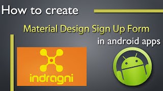 Material Design Sign Up Registration Form Using XML Design