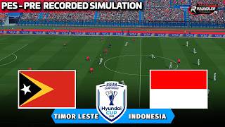 LIVE🔴TIMOR LESTE vs INDONESIA | ASEAN Championship 2026 | PES 21 Pre-Recorded Simulation Gameplay