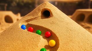 Volcano Marble Run Race ASMR 1000 Marbles Rain Gutter VS Mega Whirlpool ASMR Amakandu