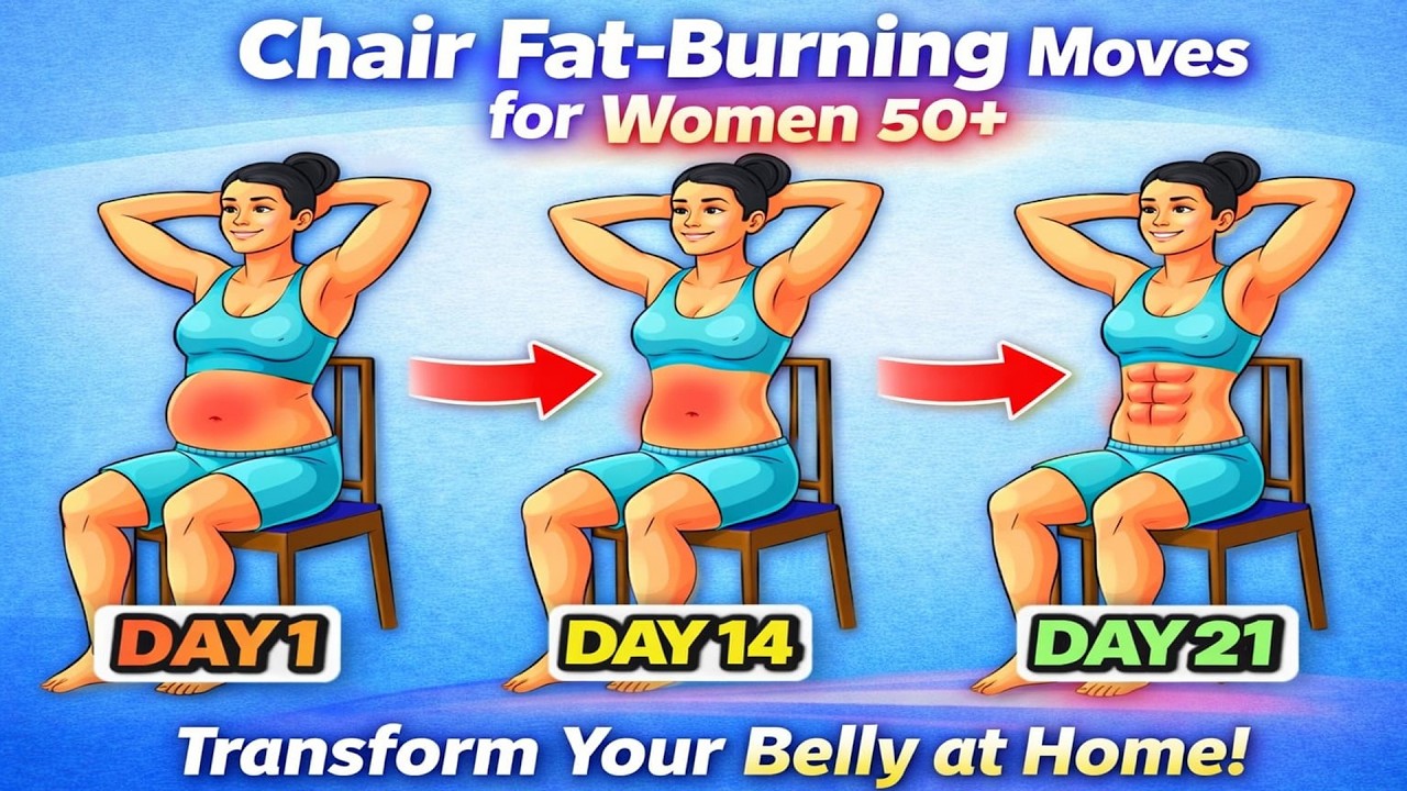 Упражнения для сжигания жира на стуле для женщин старше 50 лет