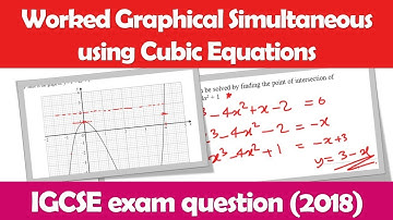 Graphical Simultaneous Equations using Cubic Equations (IGCSE Maths 2018)
