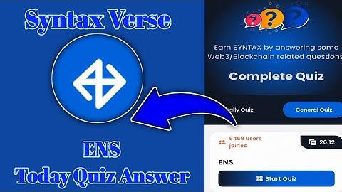 Syntax Verse General ENS today quiz answer|  ENS Quiz Answer