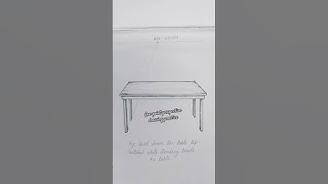 One-point perspective drawing of the table,part-1.elementary art grade lesson.#ytshorts #perspective