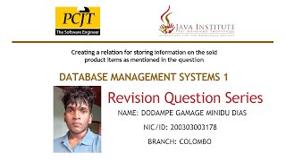Creating a relation to store information on sold products as mentioned in the question - DBMS 1