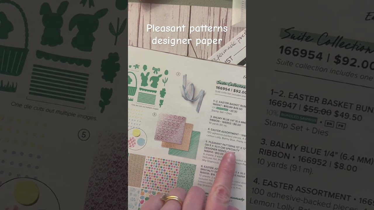 Pleasant Patterns Designer Paper! Catch the full card on my online class next #stampinup