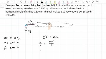 5.2 Example 1: Force on revolving ball (horizontal)