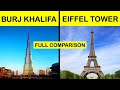 Burj Khalifa vs Eiffel tower Full Comparison in Hindi | Eiffel tower vs Burj khalifa